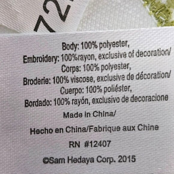 Sam Hedaya Table Runner Cutwork Floral Embroidered 72 in Pastel Lightweight - Picture 2 of 10